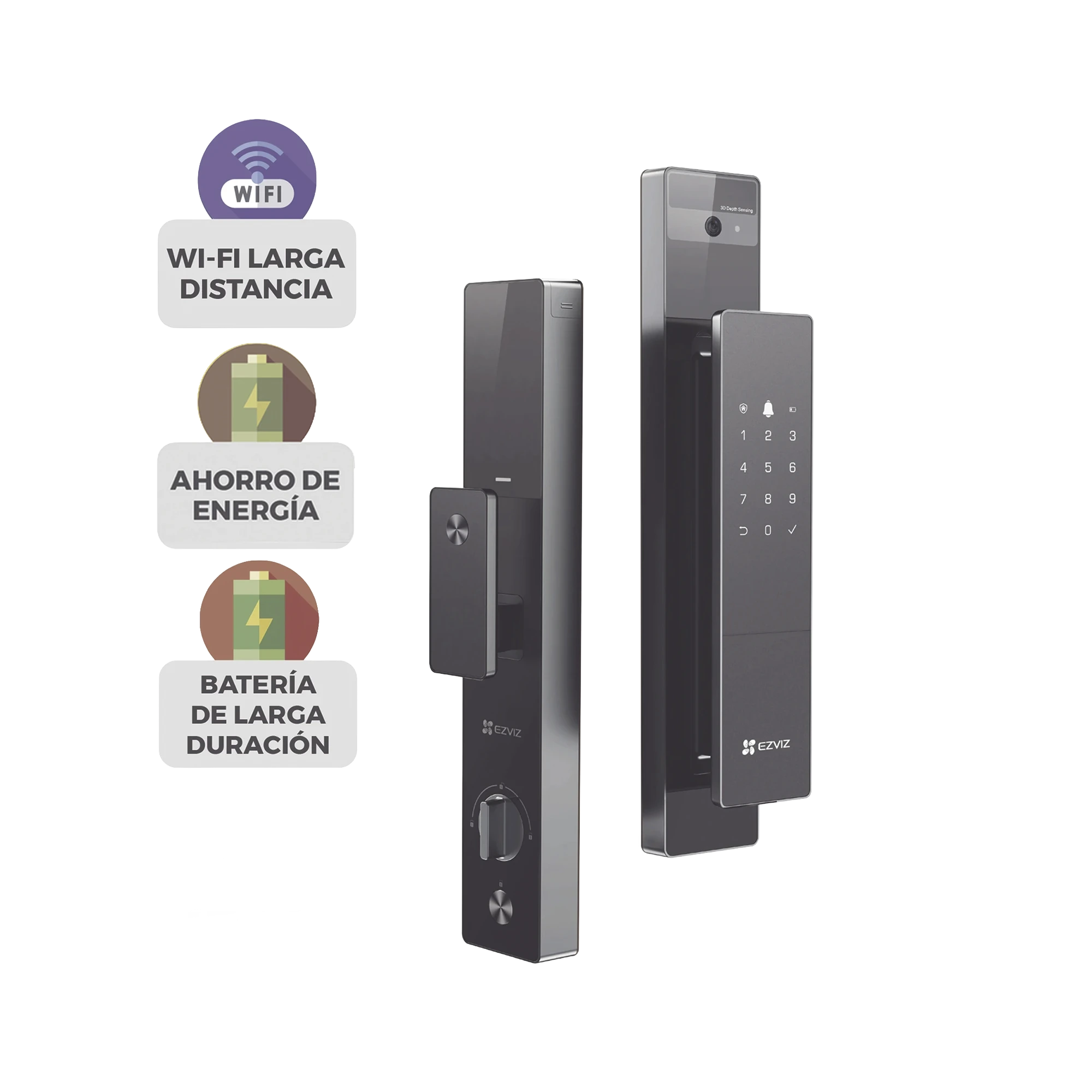 Cerrojo Inteligente de Reconocimiento Facial y Venas de Palma de Mano / 4 Pulgadas Pantalla / 5000mAh Batería Recargable / Video Llamada a la App / Wi-Fi y Bluetooth / IP52 Resistente